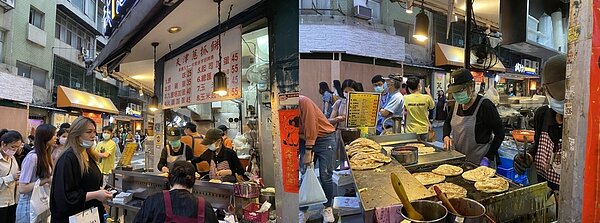 天津蔥抓餅店面。圖／王若茵