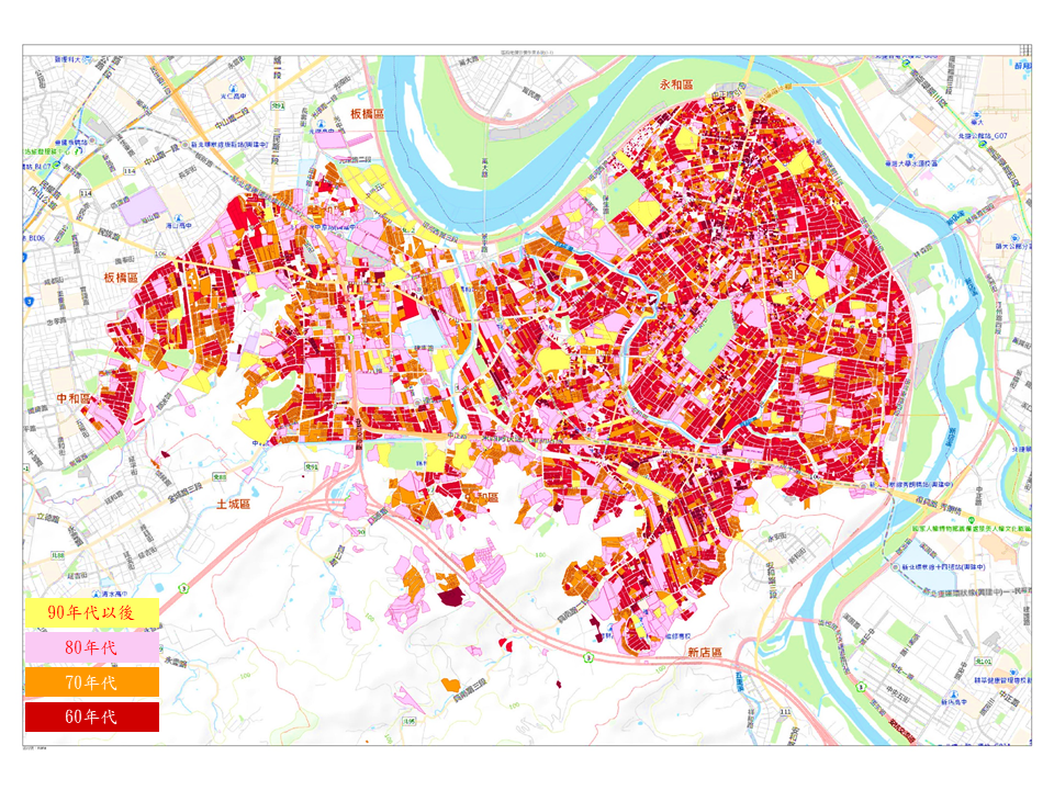 中永和「都更分布圖」曝光　逾30年建物17萬棟
