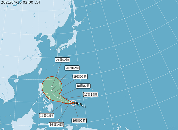 中央氣象局路徑潛勢預測圖顯示，舒力基颱風前3天先受太平洋高壓西南側的東南東風導引，向西北西朝菲律賓接近，第4、5天進入鞍形場轉北緩慢前進。圖／取自氣象局網站