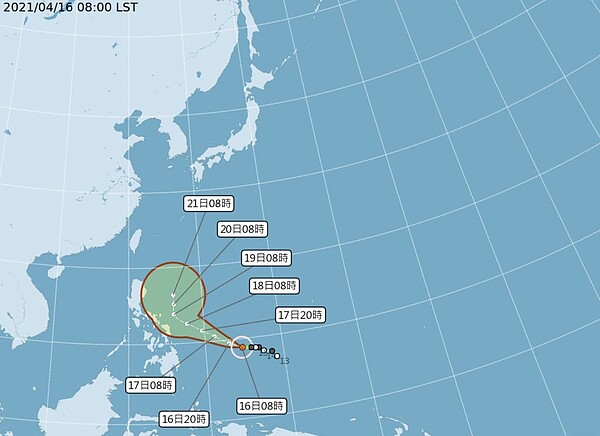 舒力基路徑潛勢預報。圖/氣象局提供