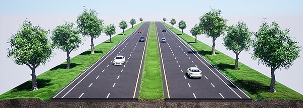 瑞豐永安段道路拓寬工程完成示意圖。圖/公路總局提供