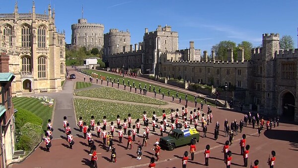 菲利浦親王葬禮。圖/截自YouTube《The Royal Family》