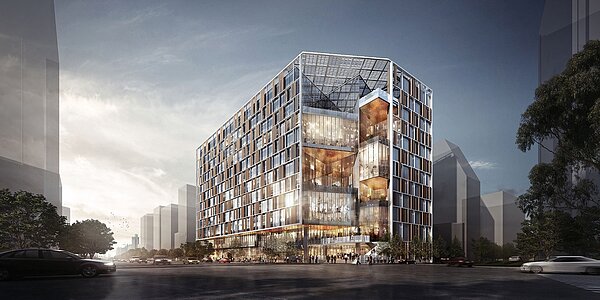 南門市場大樓取得黃金級候選綠建築證書。圖/台北市市場處提供