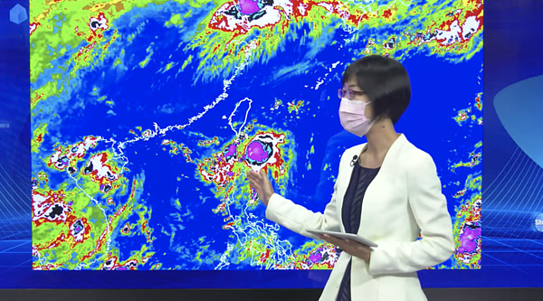 氣象局預報員朱美霖。圖／取自氣象局直播