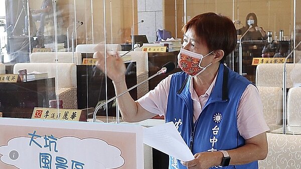 台中市議員沈佑蓮建議市府,將大坑風景區遊客服務中心與捷運綠線的場站共構。圖/沈佑蓮提供