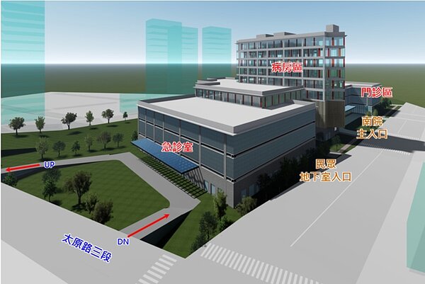 台中市政府規劃於北屯區設立「台中市立老人復健綜合醫院」。圖/台中市政府提供
