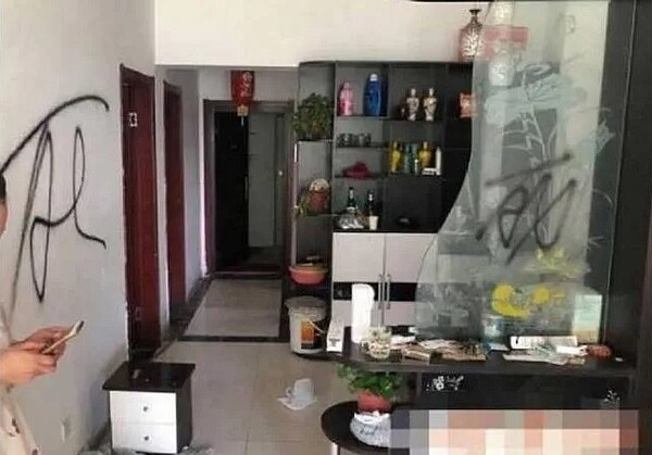 秦姓女房東租屋處被房客惡搞,退租時發現屋內到處寫滿「死」字。圖/取自網路