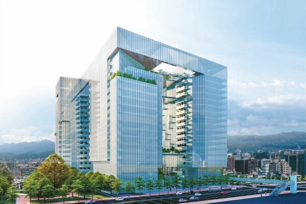 京華城計劃改建成商辦大樓，圖為新商辦示意圖。 圖／威京集團提供