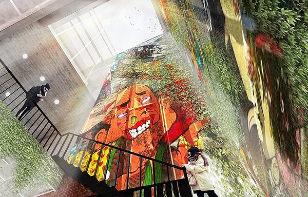 漢中街45號重建工程內部模擬3D圖。圖/台北市工務局提供