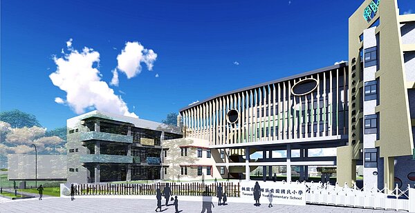 青園國小第一期校舍工程開工,提供青埔學子就學新選擇。圖/桃園市政府提供