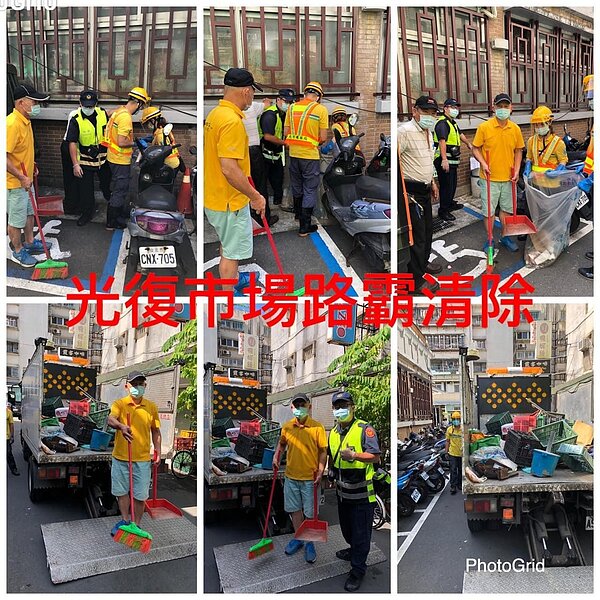 尹俊富請環保局協助清除路霸。圖/取自信義區正和里尹俊富臉書