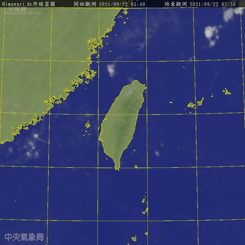 今晨5時40分衛星雲圖。圖/氣象局