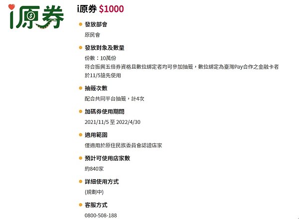 i原券(圖擷取自五倍券官網)