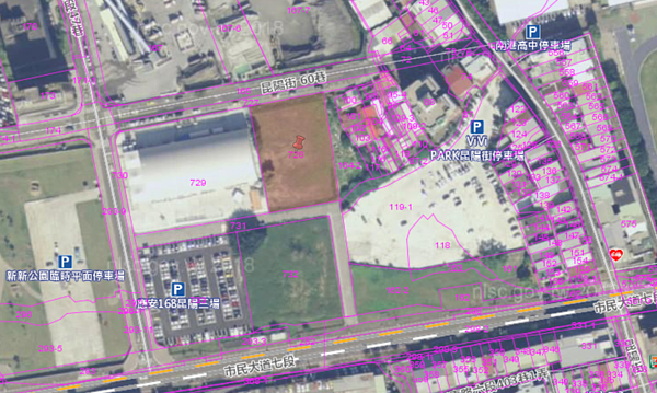 南港新地王。圖/取自地籍圖資系統