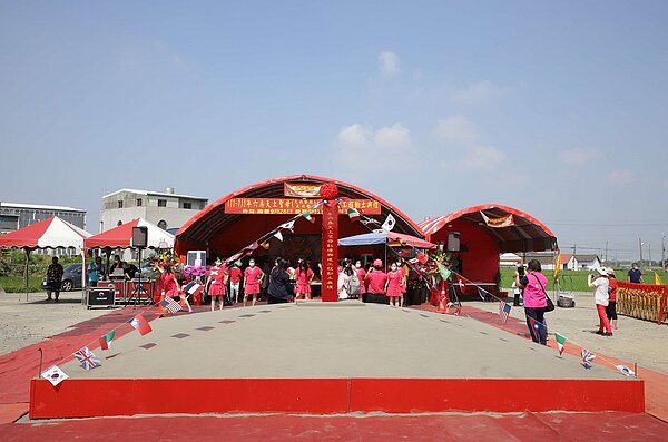 雲林縣六房媽祖2022年將過爐到斗六大北勢股，26日大北勢股紅壇舉行動土典禮。圖／雲林縣政府提供