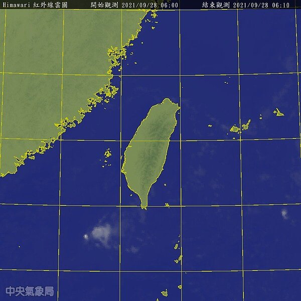 今天上午6時衛星雲圖。圖/氣象局