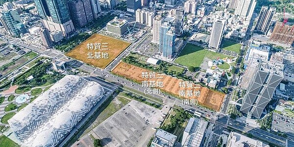 高雄亞灣「特貿三」公辦都更招商的基地。圖／高雄都發局提供