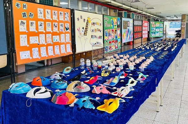校園內也會不定期舉辦各年級美勞成果展,提升校園藝術氣息。 圖/南湖國小提供