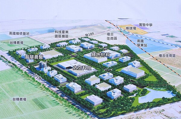 屏東高鐵特定區由科技部主導的科學園區計畫,未來將發展成屏東最閃耀的新都心,備受期待,籌備處辦公室預定明年1月掛牌。圖/記者潘欣中翻攝,