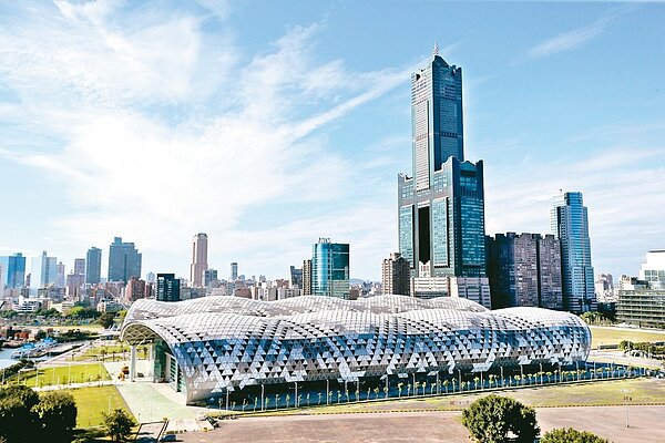 台積電設廠效應,帶動高雄房市暴漲。圖為高雄85大樓周邊地區。聯合報系資料照