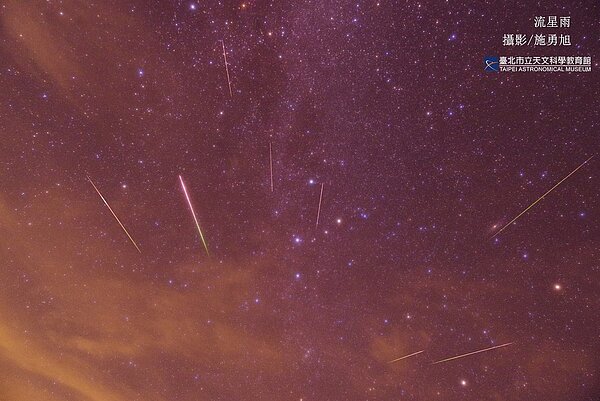 流星雨。圖/台北市立天文科學教育館提供