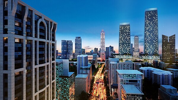 軸線翻轉,東西門戶雙雙破百;宏國集團集結101營造團隊,打造西區最大規模2100坪基地P&T美學豪宅聚落開發案「宏國大道城」。圖/業者提供