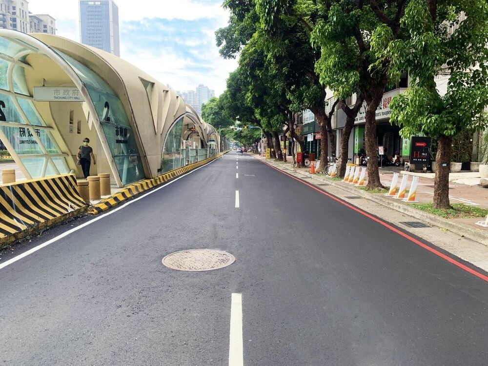 台灣大道北側文心路至惠中路。圖/台中市府提供