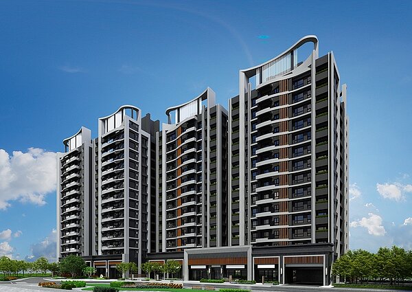 「富宇天匯」外觀具設計感又大氣,此為模擬圖。圖/富宇天匯提供