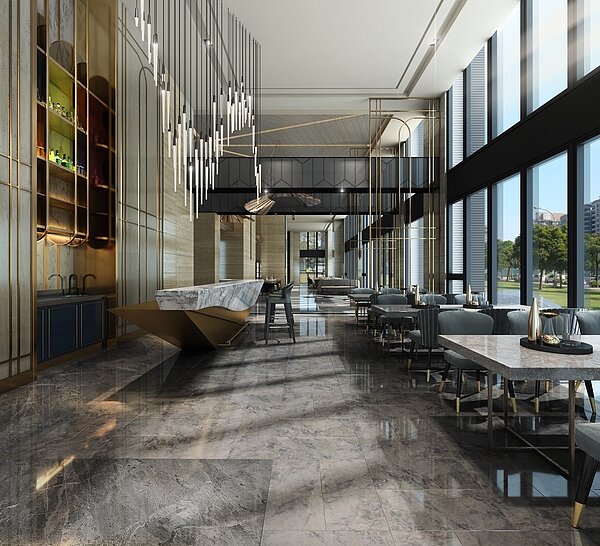 「富宇天匯」公設部份請來有「豪宅設計師」的王勝正操刀,大器具質感。圖/富宇天匯提供