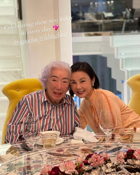 謝玲玲與婆婆余寶珠感情相當好。圖/取自謝玲玲IG