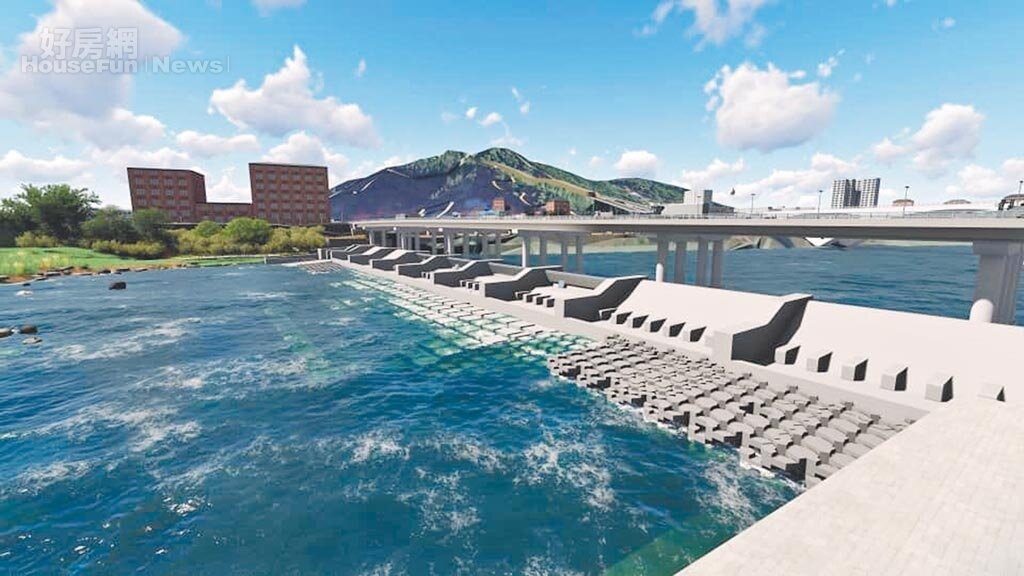 碧潭堰如火如荼施工中，預計明年12月可完工啟用。圖／新北市水利局提供；葉德正新北傳真