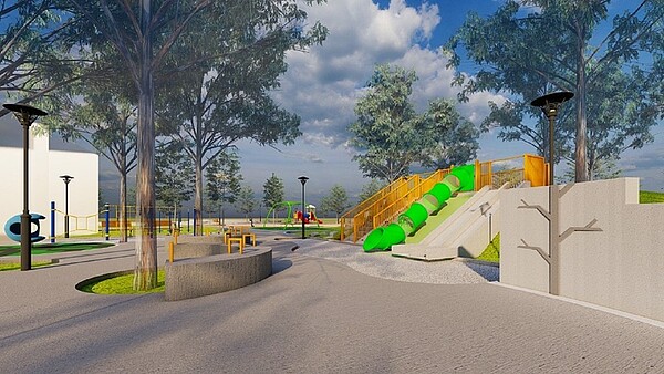 民俗公園改善後模擬圖。圖/台中市政府建設局提供