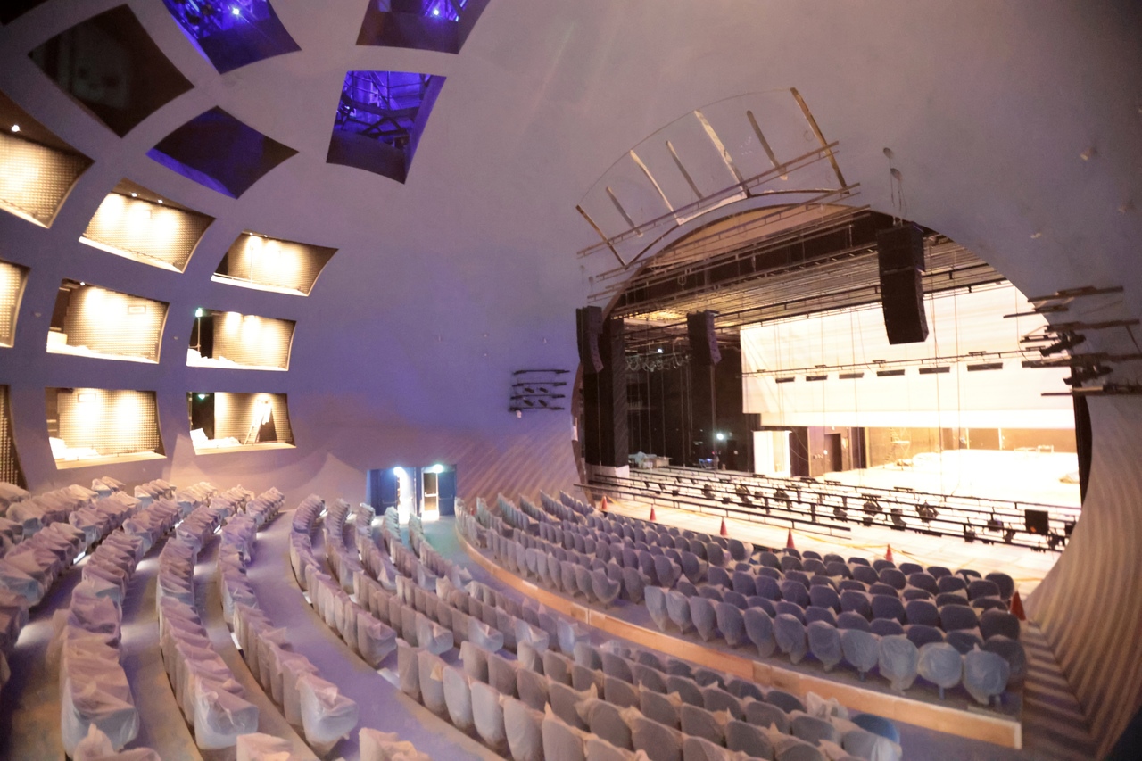 台北表演藝術中心800席的球形鏡框式及多形式中型劇場。記者蘇健忠／攝影 
