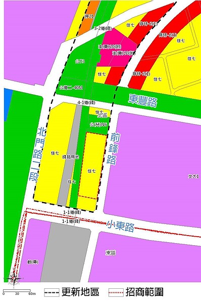 台南市都發局公告北區中興新城公辦都市更新招商,未來此區將成為文化綠意的生活地區。圖/擷取畫面