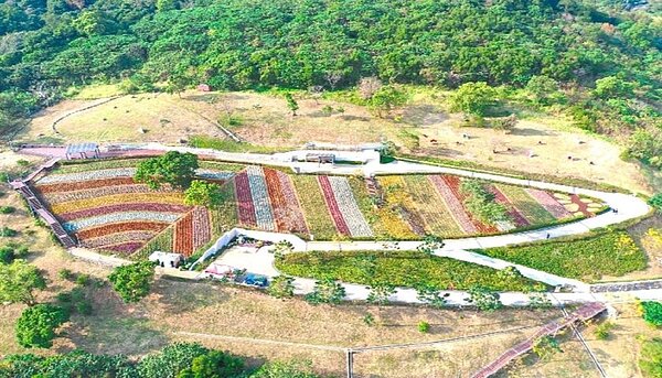 三層崎花海鳥瞰圖。圖/台北市政府公園處提供