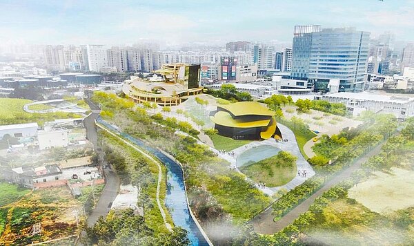 新竹市政府3日針對「新竹市藝文高地」專案報告,其中斥資2億元改造兒童探索館,預計明年4月開幕,目前進度5成3。(新竹市政府提供示意圖/陳育賢新竹傳真)