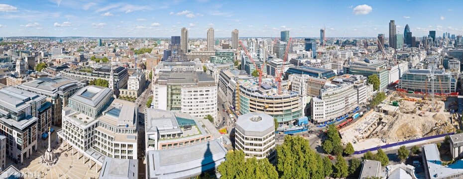 英國倫敦城市空景照(大刊頭主視覺)