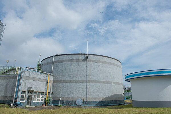鳳山水資源回收中心厭氧消化槽。圖/營建署提供