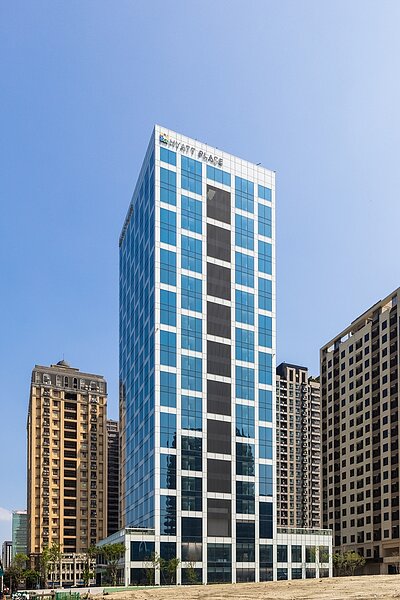 五星級宏匯凱悅嘉軒飯店。圖／海研建築提供