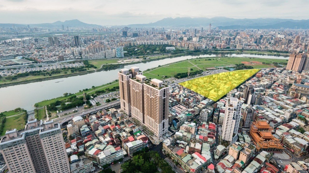 5、6、7單元位在新店溪旁，高樓層將擁有河岸景觀。圖／新北市都更處提供