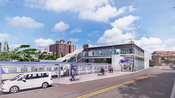 台鐵平鎮臨時站動工，預計115年5月完工。示意圖／桃園市政府提供