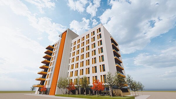 新北市政府採BOT招商興建瑞芳醫院,除基礎醫療照顧的要求外,其餘均由業者規畫設計提案。圖為模擬圖。(新北市衛生局提供/陳慰慈新北傳真)