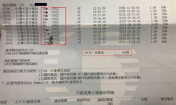 帳單。圖/翻攝自臉書社團「爆怨2公社」