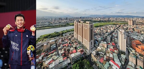 羽球男雙金牌得主李洋,將運用國光獎金買孝親房,地點鎖定中、永和電梯大樓。合成圖/體育署、新北都更處提供