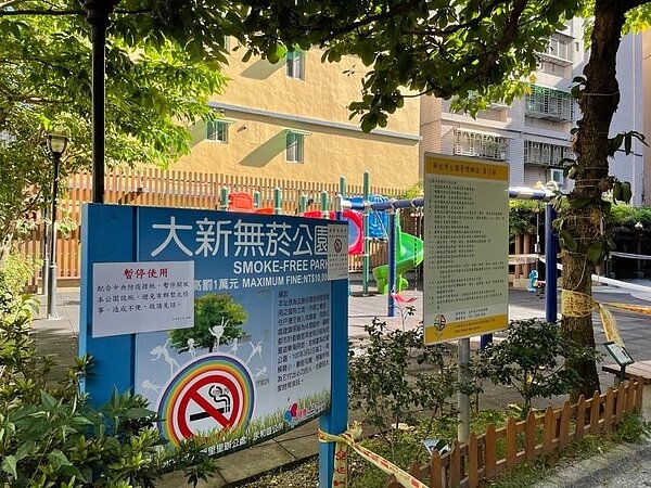 大新公園是里長朱文燦特地打造的「無菸公園」，深受大批里民喜愛。圖／郭思妏攝