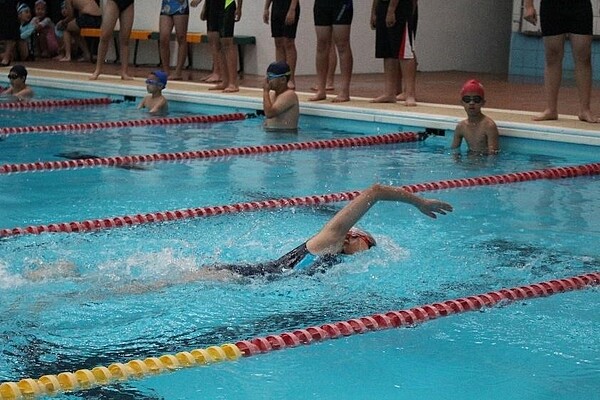 中和國小游泳隊為全國比賽的常勝軍。圖/呂郁原校長授權分享