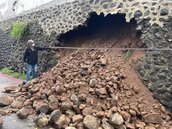 澎湖130年媽宮古城古蹟坍塌　路段暫時封閉禁止通行