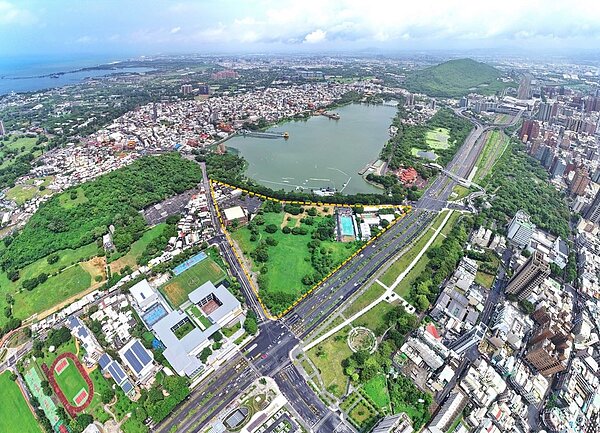 左營國中舊校地及衛福部南區兒童之家。圖/高雄市都發局提供