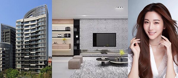 曾莞婷去年不忌鬼月購入信義區豪宅建案「信義之冠」,實價登錄平均8500萬元起跳,光是頭期款就要準備2千萬元。合成圖/曾莞婷臉書、YouTube、信義之冠臉書