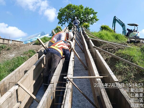 防疫不停歇,催生岡山兩座特色公園。圖/高雄市府提供